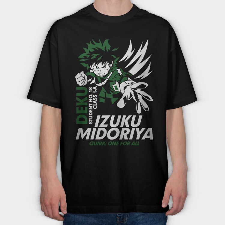 Izuku Midoriya, Tricou Oversize Barbati (Unisex)