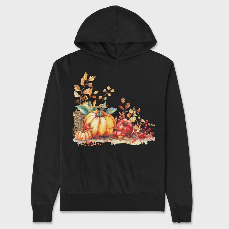 Autumn Pumpkin Bounty, Hanorac Oversize Barbati (Unisex)