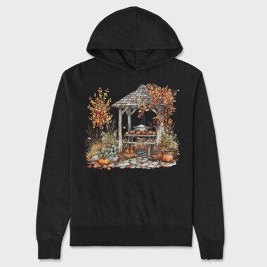 Autumn Pumpkin Garden, Hanorac Oversize Barbati (Unisex)