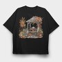 Autumn Pumpkin Garden, Tricou Oversize Barbati (Unisex)