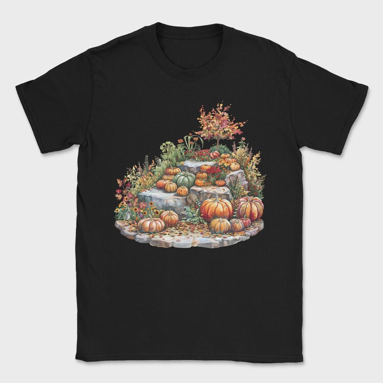 Autumn Pumpkins Garden, Tricou Barbati (Unisex)