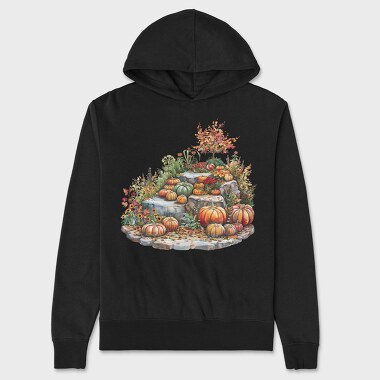 Autumn Pumpkins Garden, Hanorac Oversize Barbati (Unisex)