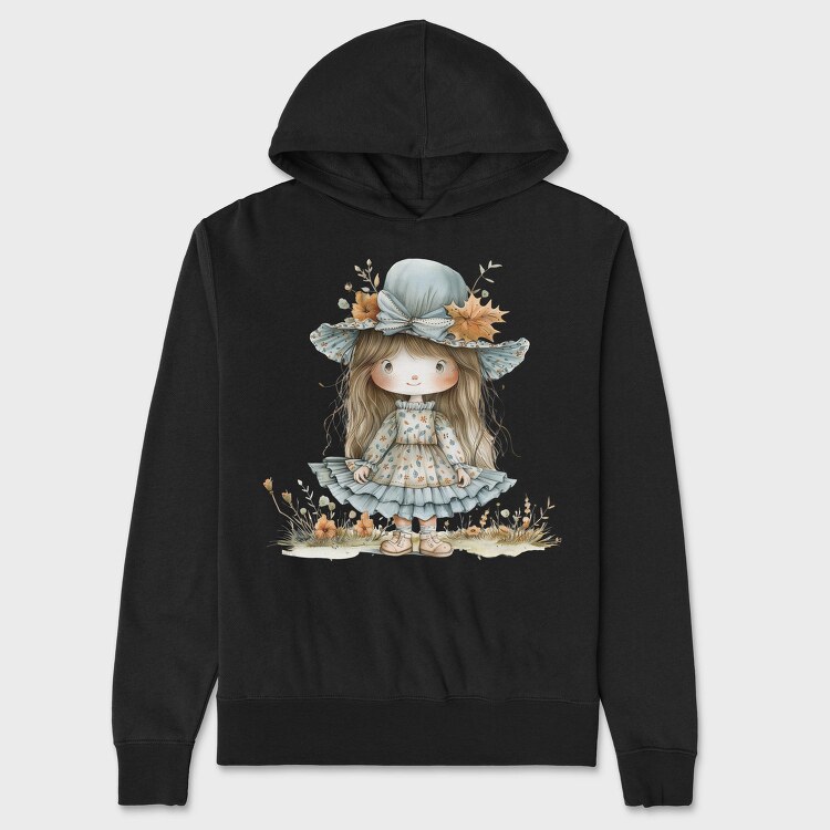 Autumn Whimsy Girl, Hanorac Oversize Barbati (Unisex)