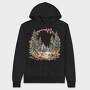 Autumn Wreath Deer, Hanorac Oversize Barbati (Unisex)