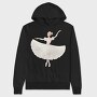 Ballet Dancer Illustration, Hanorac Oversize Barbati (Unisex)