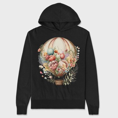 Balloon Floral Blooms, Hanorac Oversize Barbati (Unisex)
