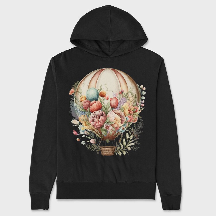 Balloon Floral Blooms, Hanorac Oversize Barbati (Unisex)