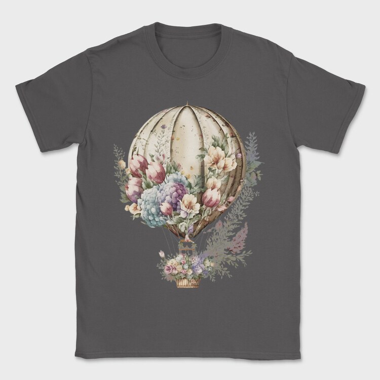 Balloon Floral Flight, Tricou Barbati (Unisex)
