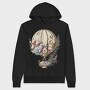 Balloon Floral Flight, Hanorac Oversize Barbati (Unisex)