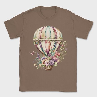 Balloon Floral Journey, Tricou Barbati (Unisex)