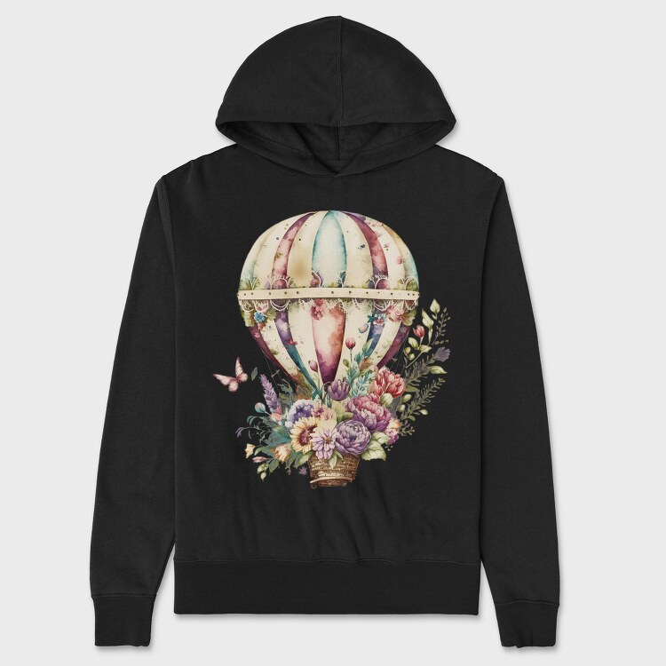 Balloon Floral Journey, Hanorac Oversize Barbati (Unisex)