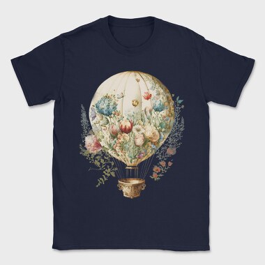 Balloon Floral Sky, Tricou Barbati (Unisex)