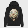 Balloon Floral Sky, Hanorac Oversize Barbati (Unisex)