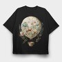 Balloon Floral Sky, Tricou Oversize Barbati (Unisex)