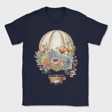 Balloon Floral Vintage, Tricou Barbati (Unisex)