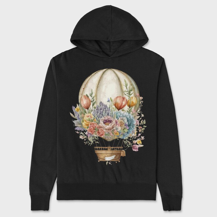 Balloon Floral Vintage, Hanorac Oversize Barbati (Unisex)