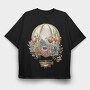 Balloon Floral Vintage, Tricou Oversize Barbati (Unisex)