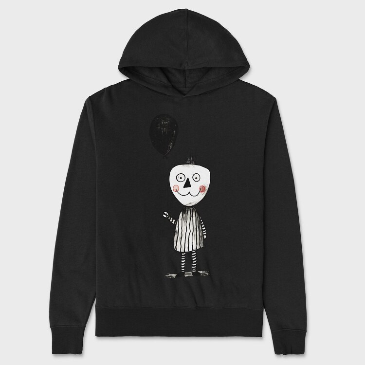 Balloon Ghost Girl, Hanorac Oversize Barbati (Unisex)