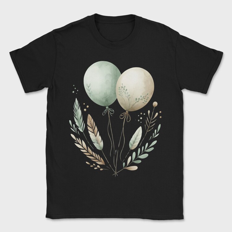 Balloons Leaves Bear, Tricou Barbati (Unisex)