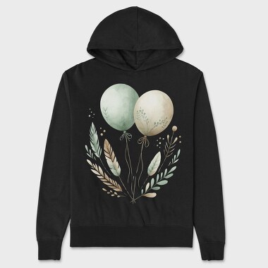 Balloons Leaves Bear, Hanorac Oversize Barbati (Unisex)