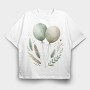 Balloons Leaves Bear, Tricou Oversize Barbati (Unisex)