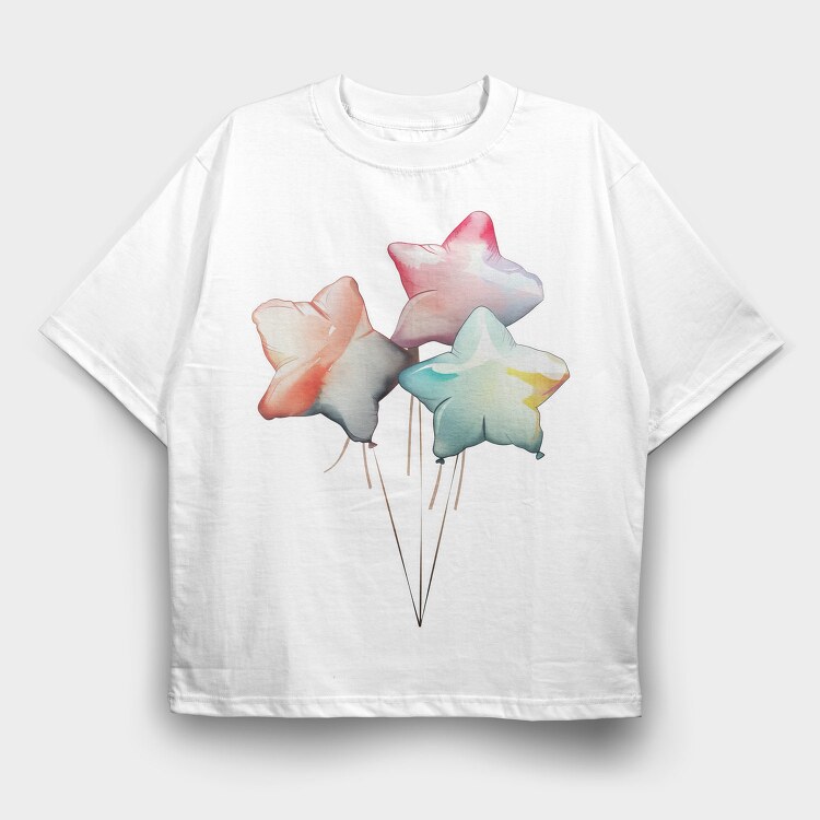 Balloons Star 33, Tricou Oversize Barbati (Unisex)