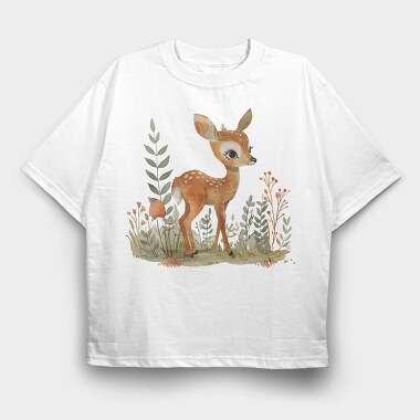 Bambi Forest Serenity, Tricou Oversize Barbati (Unisex)