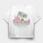 Beach Bum Bum Bum, Tricou Oversize Barbati (Unisex)