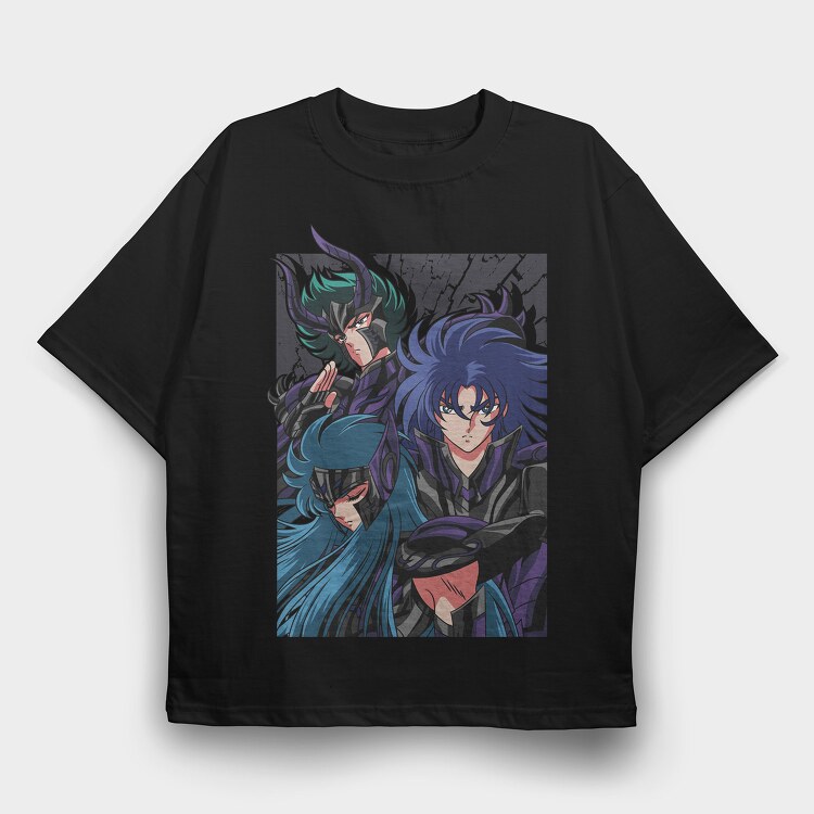 Saint Seiya Knights of the Zodiac 4, Tricou Oversize Barbati (Unisex)