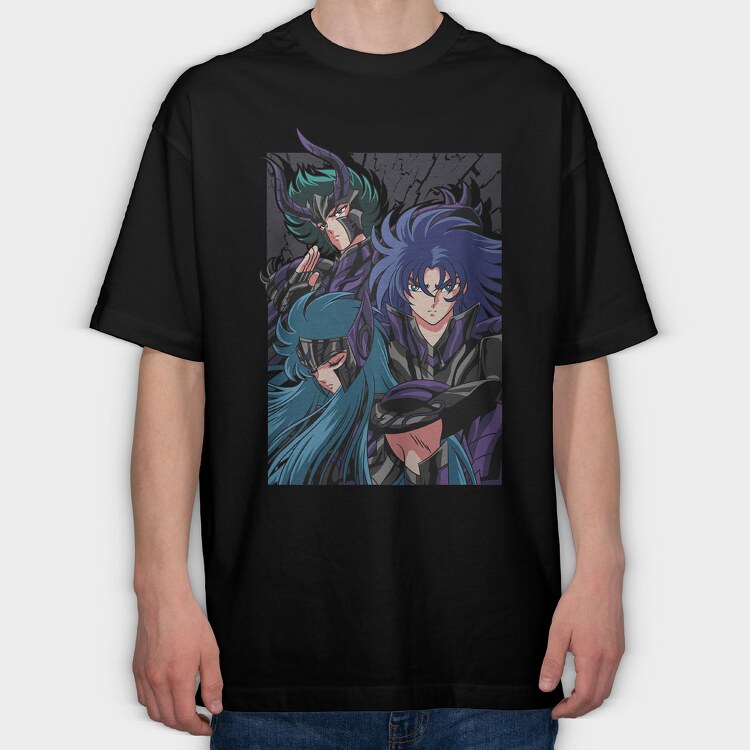 Saint Seiya Knights of the Zodiac 4, Tricou Oversize Barbati (Unisex)