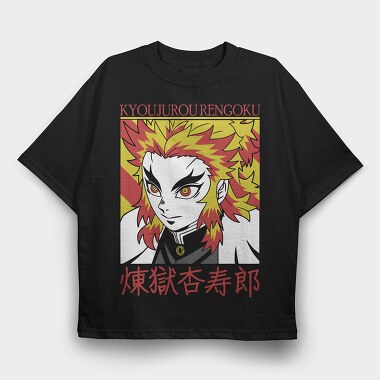 Kyojuro Rengoku, Tricou Oversize Barbati (Unisex)