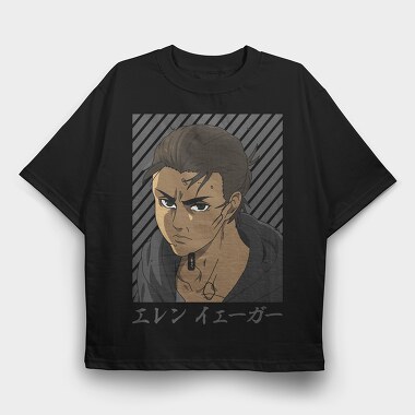 Eren Jaeger 2, Tricou Oversize Barbati (Unisex)