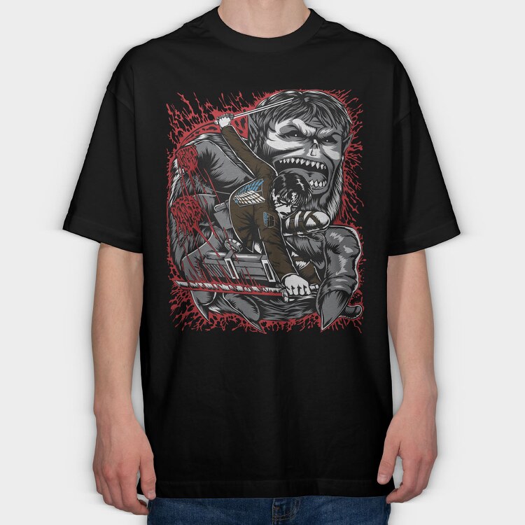 Attack on Titan 42, Tricou Oversize Barbati (Unisex)