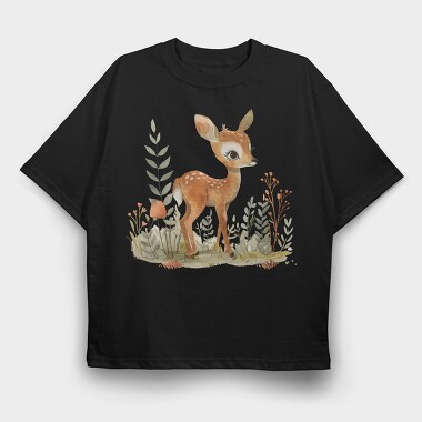 Bambi Forest Serenity, Tricou Oversize Barbati (Unisex)
