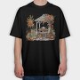 Autumn Pumpkin Garden, Tricou Oversize Barbati (Unisex)