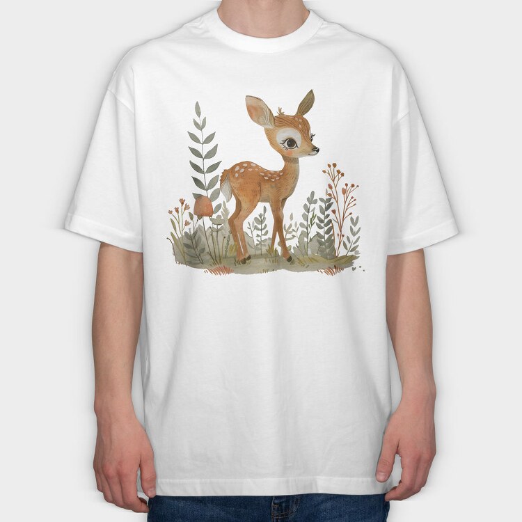 Bambi Forest Serenity, Tricou Oversize Barbati (Unisex)