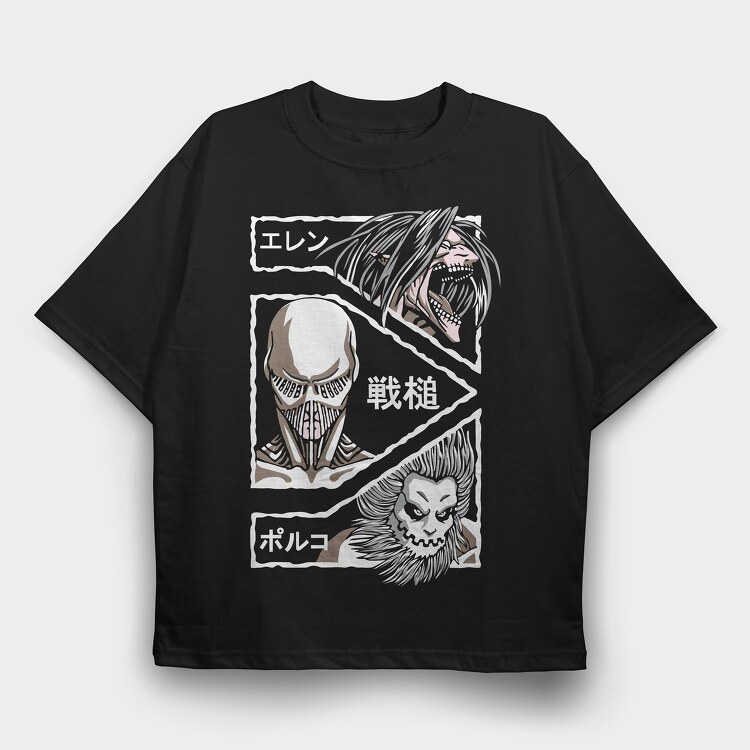 Attack on Titan 47, Tricou Oversize Barbati (Unisex)