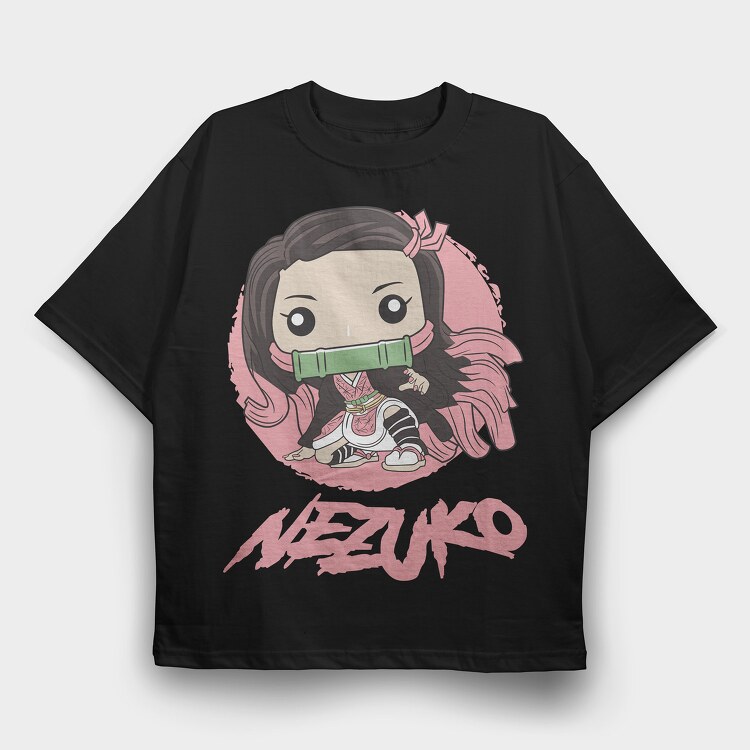 Funko Anime Demon Slayer Nezuko Kamado 2, Tricou Oversize Barbati (Unisex)