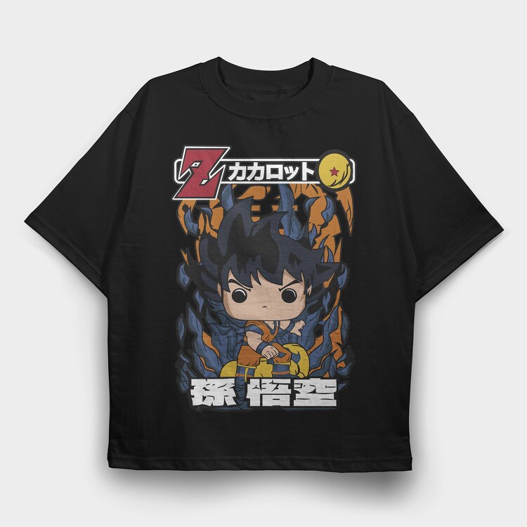 Funko Anime Dragon Ball Son Goku, Tricou Oversize Barbati (Unisex)