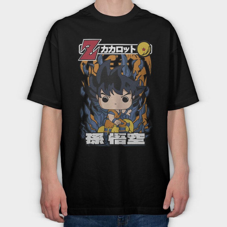 Funko Anime Dragon Ball Son Goku, Tricou Oversize Barbati (Unisex)