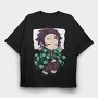 Demon Slayer Pillow 4, Tricou Oversize Barbati (Unisex)