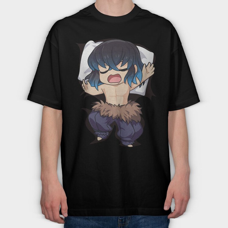 Demon Slayer Pillow 7, Tricou Oversize Barbati (Unisex)