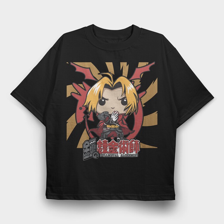 Funko Anime Fullmetal Alchemist, Tricou Oversize Barbati (Unisex)