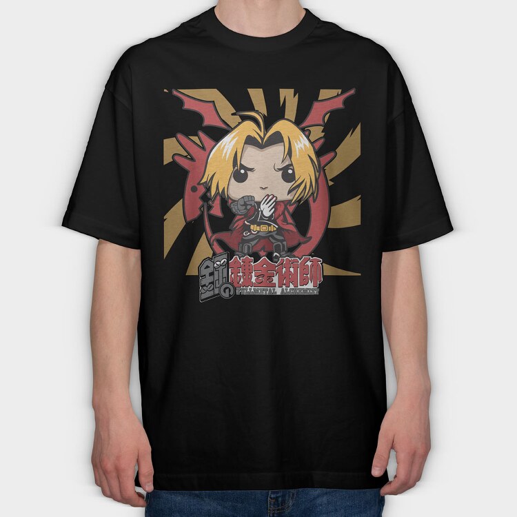 Funko Anime Fullmetal Alchemist, Tricou Oversize Barbati (Unisex)