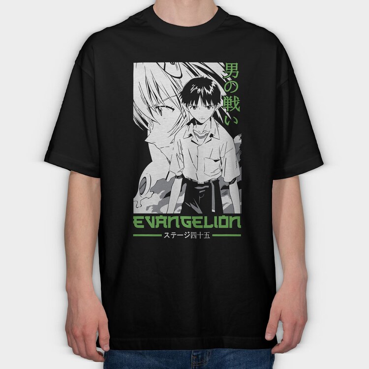 Neon Genesis Evangelion 11, Tricou Oversize Barbati (Unisex)