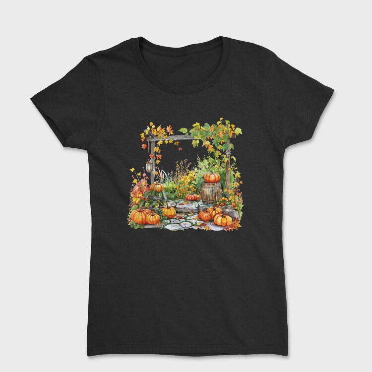 Autumn Garden Pumpkins, Tricou Femei