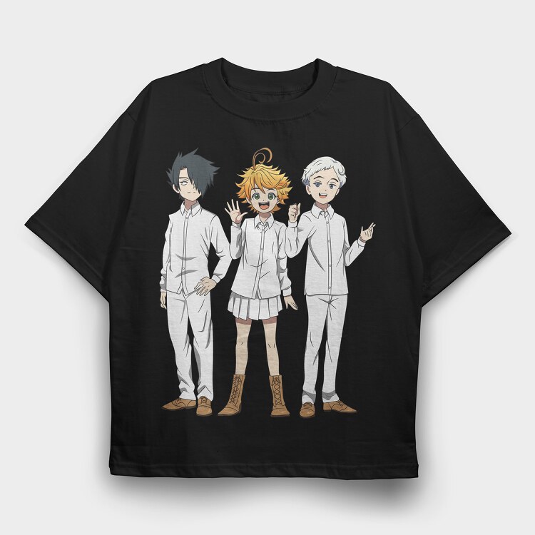 The Promised Neverland, Tricou Oversize Barbati (Unisex)