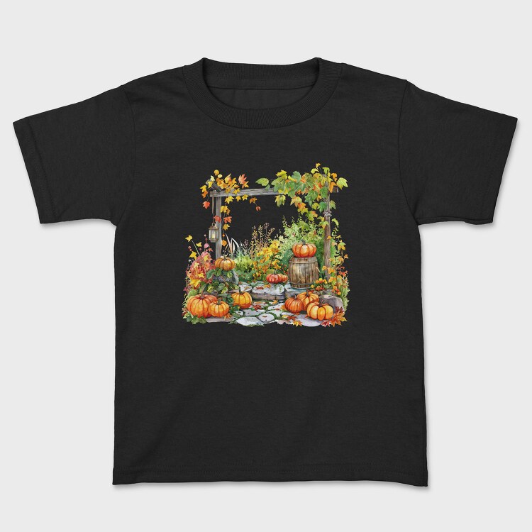 Autumn Garden Pumpkins, Tricou Copii