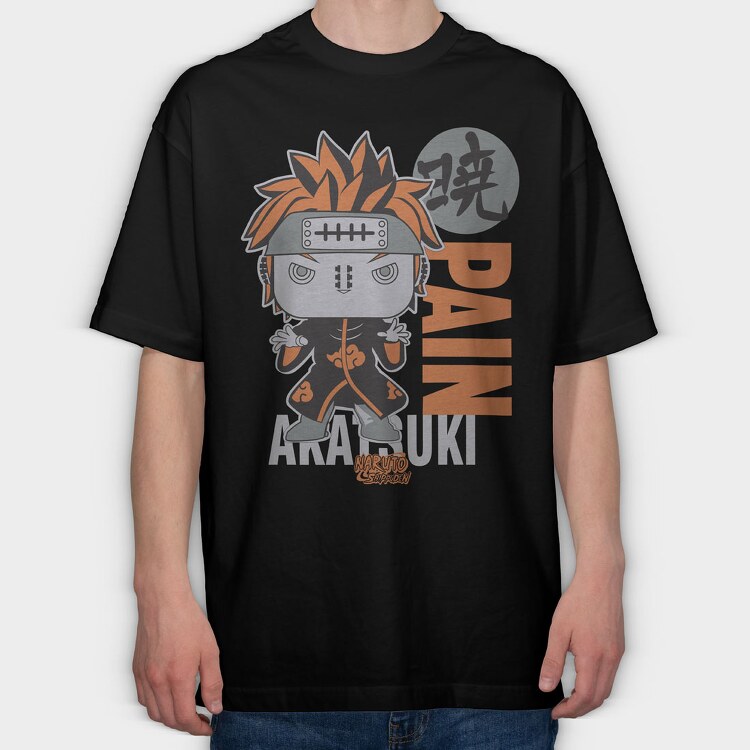 Funko Anime Naruto Pain, Tricou Oversize Barbati (Unisex)