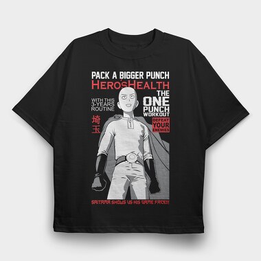 One Punch Man 2, Tricou Oversize Barbati (Unisex)